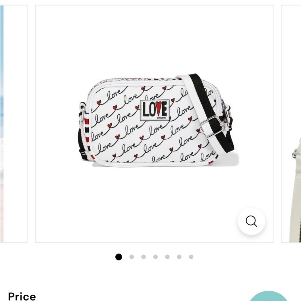 Brighton Love Script Crossbody Bag - Black, White, and Red